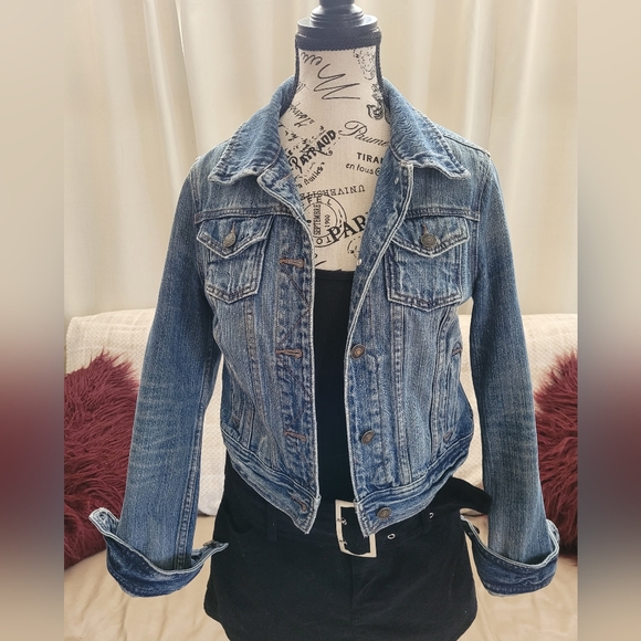 I Love H81 ladies jean jacket. Size medium. - Picture 1 of 4